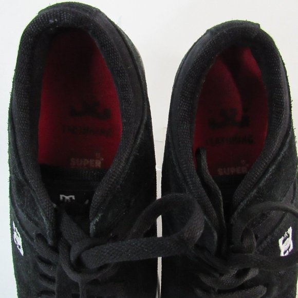 DC Low Suede Skateboarding Sneakers Sport Shoe Black /white - Picture 5 of 10